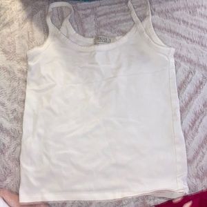 size xs, white tank